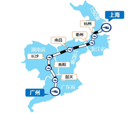 上?！獜V州線高鐵列車廣告